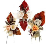 Fleurs séchées pour sépulture Mix Look naturel, Fleurs de deuil Déco exotique, 24pcs
