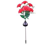 Fleurs solaires Lumières de jardin solaires extérieures Lumières étanches de fleurs solaires décoratives imperméables avec 7 lumières solaires à LED à LED à la lumière de l'alimentation pour la cour