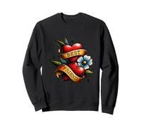 Fleurs Style Tatouage Vintage || Best Friend Forever Hearts Sweatshirt