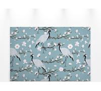 Fleurs Toile avec oiseaux 90x60 DD120271 Toile sur châssis bleu blanc Tableau mural