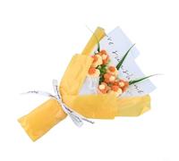 Fleurs Tricotées Durables Couleur Vive pour déco Maison Fleurs(orange) | Coton naturel, pour papier décoratif, PVC transparent, , aspect esthétique