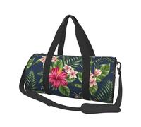 Fleurs Tropicales Frangipanier Hibiscus Nature, Sac de Voyage de Grande capacité, Sac à Main Rond, Sac de Voyage de Sport, fourre-Tout, Sac de Fitness