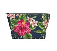 Fleurs Tropicales Frangipanier Hibiscus Nature, Trousse de Toilette Trousse de Maquillage Sac à cosmétiques Trousse de Toilette de Voyage Portable