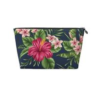 Fleurs Tropicales Frangipanier Hibiscus, Trousse de Toilette Trousse de Maquillage Sac à cosmétiques Trousse de Toilette de Voyage Portable