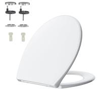 FLEUVE - ABATTANT WC - Rainsworth Nano Glaze, Lunette O blanche, frein de chute, antibactérienne, ergonomique, cuvette universelle