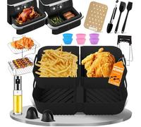 FLEUVE - Accessoires pour friteuses - 18 Pièces Pour Ninja Af500EU 10,4L & 2×5,2L, Grilles, Moules Gâteau, Papier Cuisson