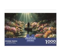 Fleuve aux Fleurs Puzzles 1000 Pièces Jeu De Défi Jouet Adultes Et Enfants Lumière Divine Jeu De Puzzle Défi ÉduChatif Activité De Relaxation Cadeau Décoration Maison 38x26cm/1000pcs