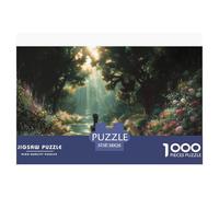 Fleuve aux Fleurs Puzzles 1000 Pièces Jeu De Défi Jouet Adultes Et Plus De 12 Ans Lumière Divine Puzzle Plaisir De Famille Défi ÉduChatif Jeu Créatif Cadeau Décoration Maison 38x26cm/1000pcs