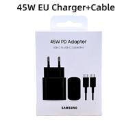 Fleuve - CHARGEUR - Chargeur Samsung 45W , super charge rapide UE pour Z Flip 5/4/3, S23/S24/S22/S21 - Noir