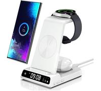 FLEUVE - Chargeurs à induction - Station Charge 3 en 1 Sans Fil pour Samsung S25/S24/S23/Z Flip 6, Galaxy Watch, Galaxy Buds