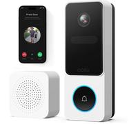 FLEUVE - KIT SONNETTE - Sonnette Sans Fil 2K FHD, Caméra, PIR, Audio Bidirectionnel, 2,4G Wifi, Compatible Alexa