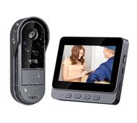 FLEUVE - KIT SONNETTE - Sonnette Sans Fil Extérieure 1080P, Caméra, Écran 4.3"", IP65, Vision Nocturne, Audio Bidirectionnel