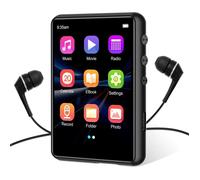 FLEUVE-Lecteurs MP3 et MP46-Lecteur MP3 64Go Bluetooth 5.3,Écran 2,4"",Hifi,Haut-Parleur,Enregistreur,Radio FM,TF jusqu’à 128Go-Gris