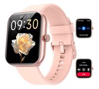 FLEUVE - Montre Connectée Intelligente - Femme Samsung iPhone Android 1,91"" Appel Bluetooth Alexa Spo2 Sommeil Podomètre IP68 Rose