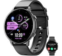FLEUVE - Montre Connectée Intelligente - Homme Femme 1,39"" Podomètre Sommeil 140+ Sports Bracelet Smartwatch Android iOS Noir