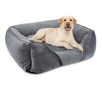 FLEUVE - Panier Chien - Lit chien surélevé rafraîchissant, taille XL, structure fer, gris, 153x94x23 cm