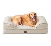 FLEUVE - Panier Chien - mémoire de forme, déhoussable, lavable, imperméable, beige - L 112 x l 81 x H 16.5 cm