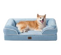 FLEUVE - Panier Chien - Panier chien XL orthopédique, mémoire de forme, déhoussable, lavable, imperméable, bleu Bleu clai CORBEILLE