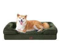 FLEUVE - Panier Chien - Panier chien XL orthopédique, mémoire de forme, déhoussable, lavable, imperméable, vert Vert fonc CORBEILLE