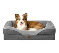 FLEUVE - Panier Chien - Panier chien XL orthopédique, mousse mémoire, déhoussable, lavable, antidérapant, 91x68x17.5 cm, gris