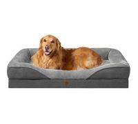 FLEUVE - Panier Chien - Panier chien XXL orthopédique, mousse mémoire, déhoussable, lavable, antidérapant, 106.5x76x18.5 cm, gris