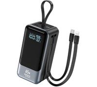 FLEUVE-Power Bank pour téléphone-Batterie Externe 65W, Power Bank Charge Rapide, USB-C Input/Output, 4 Ports, Compatible iPhone