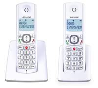 FLEUVE-Telephone Fixe-F530 Duo-Téléphone DECT-Grand Écran Rétroéclairé-Mains Libres-Blocage Appels-2 Mémoires-Blanc/Gris