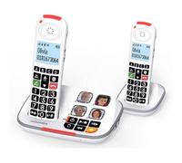 FLEUVE-Telephone Fixe-Swissvoice Xtra 2355 Duo-Téléphone DECT avec Répondeur-2 Combinés-Sonneries Fortes-Aides Auditives-Blanc