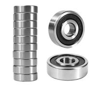 Flewdart 10pcs roulement a bille 6200-2RS 10 x 30 x 9mm Chrome, roulements à billes 6200 2RS Double Blindé Acier Carbone (6200RS 10pcs)