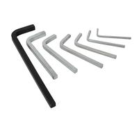 Flewdart 7pcs Clés à Tête Carrée femelle 3/4/5/6/7/8/10mm en L CRV, cléf carrée cle carre pour Vis à Trou de Poche Assemblage de meubles, réparation de bicyclettes (7, 3/4/5/6/7/8/10mm)