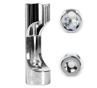 Flewdart douille sonde lambda 3/8 19mm, douille 3/8" 19 mm 6 pans SW19 pour sonde lambda capteurs de température thermostats, CRV acier au chrome vanadium(3/8 19mm)