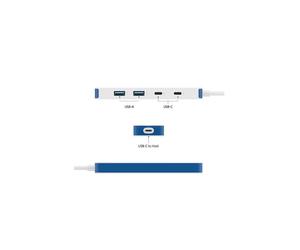 Flex 4 Port Usb-c Combo Hub (blue)