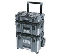 Flex 531461 Set de valises de transport STACK PACK standard (en plastique résistant aux chocs, avec fermetures à connexion rapide, mallette à outils)