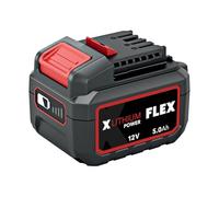 FLEX 531690 Batterie Li-ION 12 V 5,0 Ah avec indicateur de Niveau de Charge, Protection EMS et Protection Contre la poussière/Les éclaboussures
