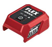 Flex Adaptateur de batterie USB et chargeur PS2 CA 12/18 également pour | Avec indicateur de niveau de charge LED, avec câble USB-C, sans adaptateur secteur, dispose de 2 ports