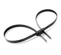Flex Cuffs, Lot de 10 menottes jetables en nylon résistant aux UV et à la chaleur, résistance à la traction de 113,4 kg, noir