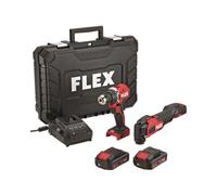 Flex DD LD+MT 18-ECTC/2.5 Outil Multifonction 18 V + Perceuse-visseuse (2 Batteries) Dans Un Coffret