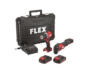 Flex DD LD+MT 18-ECTC/2.5 Outil Multifonction 18 V + Perceuse-visseuse (2 Batteries) Dans Un Coffret