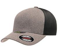 Flex fit Melange Unipanel Trucker Cap Capuchon, chiné/Noir, S/M Mixte
