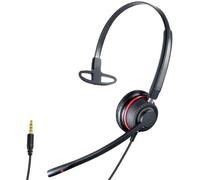 Flex Jack Mono,Micro Casque Filaire Jack 3,5 Mm Mono,Ultra Leger,Micro Antibruit,Softphone,Pc,Mac,Smartphone,Tablette,Noir