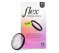 FLEX - Lot de 12 disques menstruels jetables - Alternative aux tampons, serviettes et coupes menstruelles - noir
