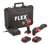 FLEX Pack 2 outils 18V multitool + perceuse à percussion 2x2,5 Ah - 532843