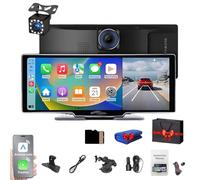 Flex Screens Pro Carplay, 10.26 HD Flex Screen Pro 4K, caméra de recul sans fil, caméra de recul 1080p, navigation GPS, commande vocale, auxiliaire/FM (32 Go)