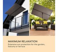 Flex-Shade L parasol 130 x 180 cm Polyester UV 50 gris foncé