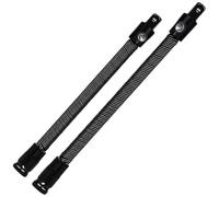 Flex Socket Extension | 2 Pieces Long Reach Hand Tools | 360 Degree Flexible Electric Wrench Connecting Rod - For Garage Workshop Automotive Repair Narrow Space Pipeline