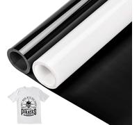 flex thermocollant pour tissu 30,5 x 300 cm vinyle thermocollant cricut noir/blanc Rouleau Vinyle Thermocollant pour Cricut Maker, Silhouette Cameo, vêtements, bonnets, pantalons