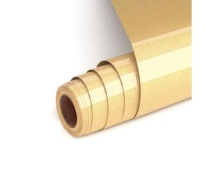 Flex Thermocollant Pour Tissu à Paillettes, Marron Vinyle Thermocollant à Paillettes DIY Vinyles de Transfert à Chaud, 30.5x182cm HTV Film de Traceur Textile Pour Cricut et Silhouette Cameo