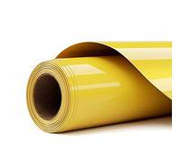 Flex Thermocollant pour Tissu Jaune , Vinyl Thermocollant HTV Rouleau 30,5 X 305CM Flex Thermocollant transfert Film Plotter Pour DIY t-shirts, sacs et autres tissus，Facile à Couper et à Désherber