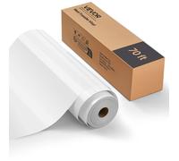 Flex Thermocollant-VEVOR-Rouleau Vinyle Thermocollant Blanc Brillant 30,48x2133,6 cm-HTV Compatible avec Machine de Découpe