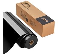 Flex Thermocollant-VEVOR-Rouleau Vinyle Thermocollant Noir Brillant 30,48x2133,6 cm-HTV Compatible avec Machine de Découpe